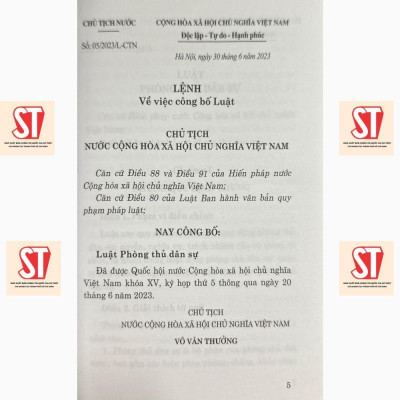 Sách - Luật Phòng Thủ Quân Sự - NXB Chính Trị Quốc Gia