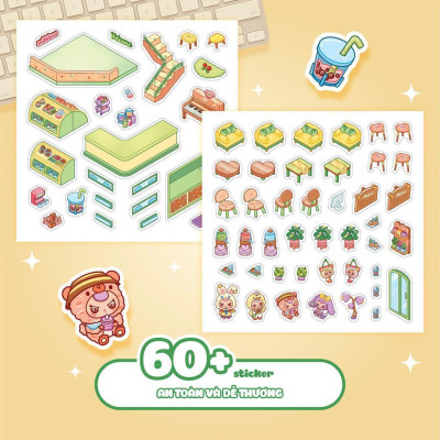 Sách - Bóc Dán 3D Baby Three - Đồ Chơi Bóc Dán 300+ Sticker Cho Bé -  Combo 5 Cuốn - Megabook