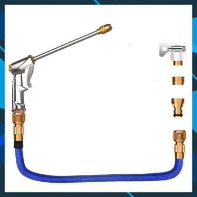 Bộ dây và vòi xịt tăng áp lực nước rửa xe tưới cây loại 5m (dãn nở 15m) 206733