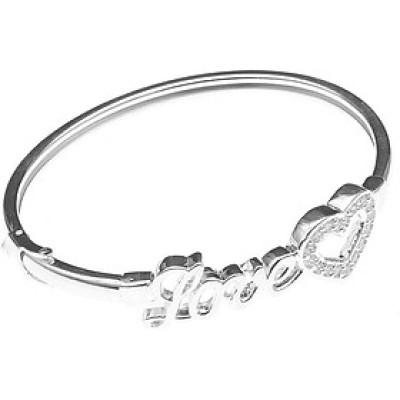 lắc tay kiềng bạcnữ Bạc Hiểu Minh ltu408 Chữ Love bạc ta