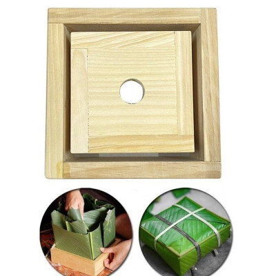 Khuôn Bánh Chưng Thông Minh Bằng Gỗ Lọai 2 Khuôn Thành Cao 6cm Tạo Bánh Hình Vuông Có Kích Thước 14x14Cm, Khuôn Làm Bánh Chưng Trong Dịp Tết Nguyên Đán