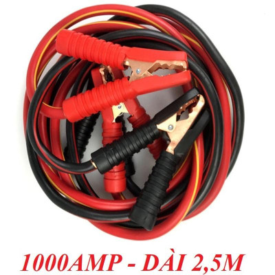 Dây Câu Kích Bình Ắc Quy Cứu Hộ Ô Tô Xe Hơi Khẩn Cấp Dài 2.5 Mét