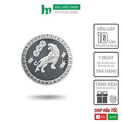 Đồng Xu Đánh Gió , Cạo Gió Bạc Hiểu Minh XDG10 Bạc 999 Hình Ông Hổ 2022 Năm Nhâm Dần