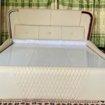 Giường ngủ bọc da thang sắt phản gỗ chắc bền Juno Sofa KT 1m6 x 2m hoặc 1m8 x 2m 