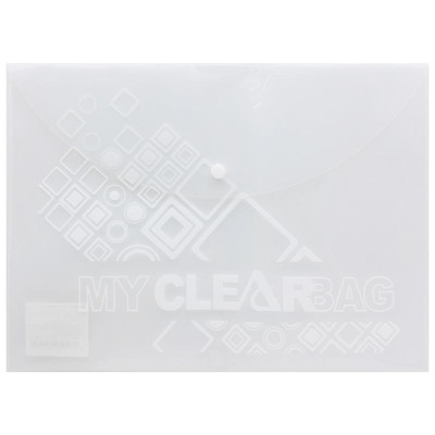 Bìa Nút F4 Có In - Flexoffice FO-CBF04 - Trong Suốt