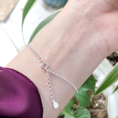 Lắc Tay Nữ Bạc Ta Cỏ 4 Lá Đính Đá May Mắn Bạc Hiểu Minh LTU576