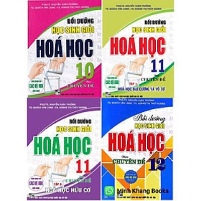 Combo Bồi dưỡng HSG Hóa học theo chuyên đề lớp 10+11+12 (4 cuốn) ( Dùng chung cho các bộ SGK hiện hành (HA-MK)