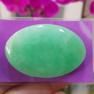 Mặt Lắc Tay Oval to đá ngọc cẩm thạch xanh tự nhiên Size đại Dài 42mm x ngang 28mm x dầy 4mm Nữ lên lắc tay vàng 1 mặt Oval to đẹp sang lắm món quà tặng Mẹ, tặng vợ người thân yêu ý nghĩa ạ