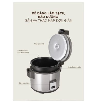 Nồi cơm điện công nghiệp 6,3L Cuckoo CR-3555 - Hàng chính hãng, Bảo hành 24 tháng