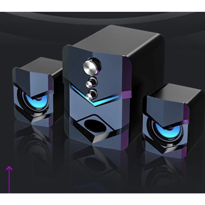 Bộ 3 Loa Máy Tính D222 Có Đèn LED, Âm Thanh 9D Chất Lượng Tốt, Nghe Nhạc Hay -  Hàng Nhập Khẩu