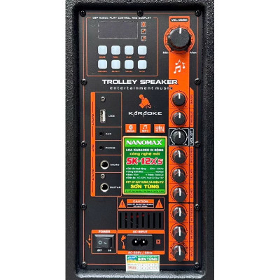 Loa Kéo Nanomax SK-12X5 ( Xám ) Bass 30cm 400w Karaoke Bluetooth Tặng Kèm 2 Mic Hát karaoke. Hàng chính hãng