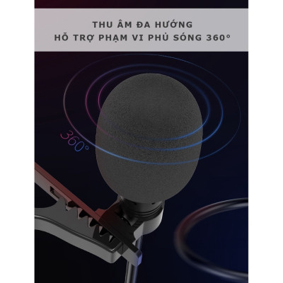 Micro Cài Áo Dùng Cho Wireless Go, Máy Ảnh, Máy Quay Phim Mic Microphone Mic Thu Âm Chân 3.5mm Dành Cho Điện Thoại, Máy Quay, Máy Trợ Giảng - Hàng Nhập Khẩu