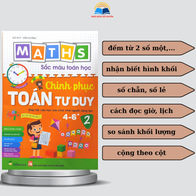 Sách - Sắc Màu Toán Học Chinh Phục Toán Tư Duy 4-6 Tuổi - Giúp Bé Vừa Học Vừa Chơi(2 Quyển)