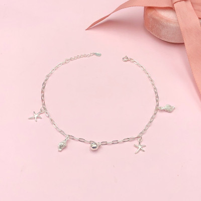 Lắc Chân Nữ Chuông Nhỏ Bạc Ta Chính Hãng Bạc Hiểu Minh LC242