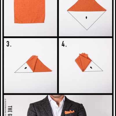 Khăn Cài Túi Áo Vest - Pocket Square - Phụ Kiện Cài Áo đen chìm