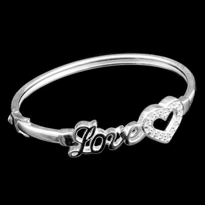 lắc tay kiềng bạcnữ Bạc Hiểu Minh ltu408 Chữ Love bạc ta