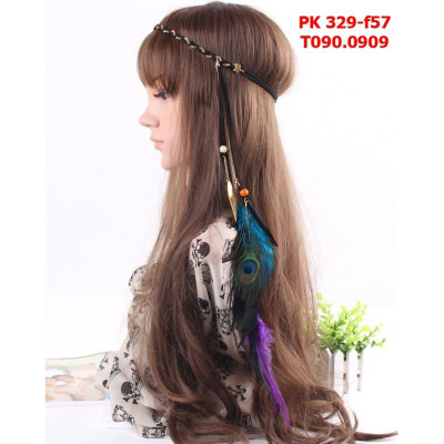 Cài tóc lông công