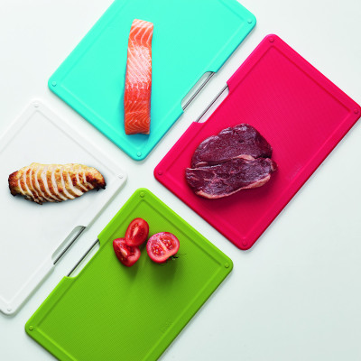 Bộ thớt 4 cái Folio Joseph Joseph  Tặng 1 con dao cao cấp( màu bạc,kèm dao) - 003406