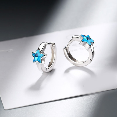 Bông tai khoen ngôi sao xanh xinh xắn BHBT285