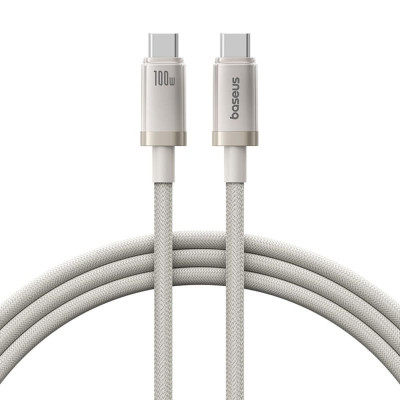 Cáp sạc nhanh Type-C to Type-C Baseus Titanium Alloy Fast Charging Cable 100W (480Mbps) - Hàng chính hãng