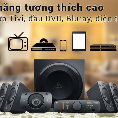 Loa Vi Tính Logitech Z906 5.1 1000W - Hàng Chính Hãng