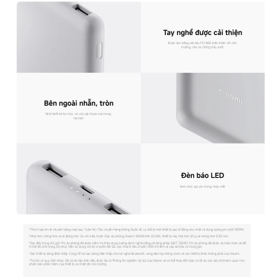 Sạc Dự Phòng Xiaomi Power Bank 10000mAh 22.5W Lite TH | Sạc Nhanh | Sạc Cùng Lúc Nhiều Thiết Bị | Bảo Hành 12 Tháng | Hàng Chính Hãng 