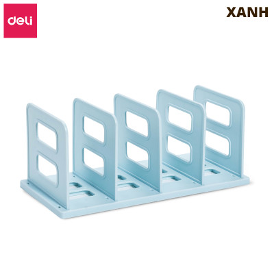 Giá Đựng Sách Để Bàn Deli - Kệ Chia 4 Ngăn Văn Phòng Học Sinh Sinh Viên - Chặn Sách Nhiều Ngăn Giúp Sắp Xếp Tài Liệu