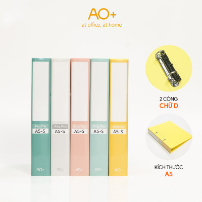 Bìa còng A5 Switch ON AO+ lưu trữ tài liệu gáy 3.5cm chất liệu nhựa PP WB213/WB214