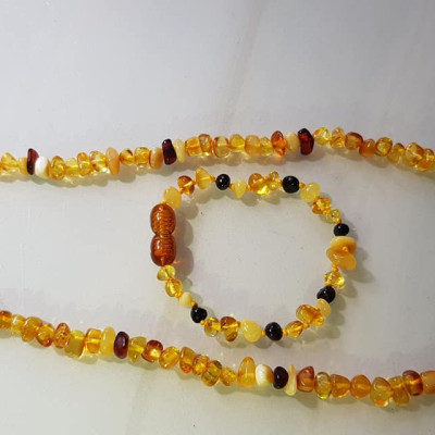 Bộ Vòng Nữ Đeo Tay và vòng đeo Cổ dành cho tất cả Em bé gái đá hổ phách vàng anh tự nhiên kiểu mới rất đẹp các bé gái từ 1 tuổi đến 10 tuổi nhe Các Mom các Mẹ ơi hãy tặng cho các con cháu mình đeo với tông màu vàng anh sang trọng tươi trẻ sang trọng ạ