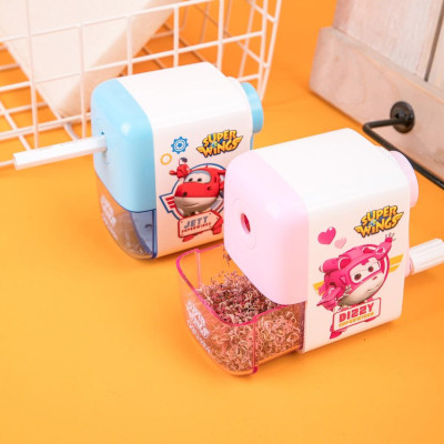Gọt chì quay tay Deli - hình nhân vật Super Wings - Xanh/Hồng - 1 chiếc - ER10409