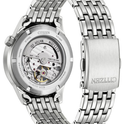 Đồng Hồ Nam Citizen Automatic NH9130-84A (40mm) - Cơ Lộ Máy - Dây Kim Loại - Kính Sapphire - Mặt Trắng