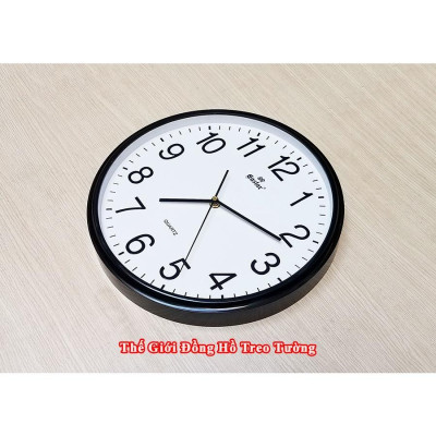 Đồng Hồ Treo Tường EASTAR Cao Cấp Tròn – Số Dập Nổi Máy KIM TRÔI – Bảo Hành 2 Năm – Tặng Pin Maxell