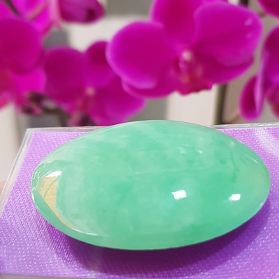 Mặt Lắc Tay Oval to đá ngọc cẩm thạch xanh tự nhiên Size đại Dài 42mm x ngang 28mm x dầy 4mm Nữ lên lắc tay vàng 1 mặt Oval to đẹp sang lắm món quà tặng Mẹ, tặng vợ người thân yêu ý nghĩa ạ