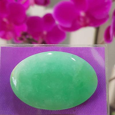 Mặt Lắc Tay Oval to đá ngọc cẩm thạch xanh tự nhiên Size đại Dài 42mm x ngang 28mm x dầy 4mm Nữ lên lắc tay vàng 1 mặt Oval to đẹp sang lắm món quà tặng Mẹ, tặng vợ người thân yêu ý nghĩa ạ