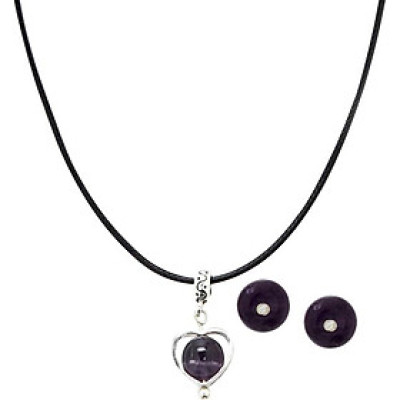 Bộ Bông Tai Và Mặt Dây Chuyền Thạch Anh Tím Ngọc Quý Gemstones BT4