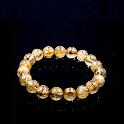 Vòng Thạch Anh Tóc Vàng Nữ Do Anqlo Chế Tác  Hạt 8mm - 10mm Với Nhiều Hình Thức Đẹp Từ 2A - 7A