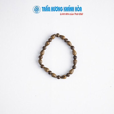 Vòng Trầm Hương May Mắn ATC 75595 Hạt giọt nước Thanh Lịch