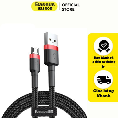Cáp sạc Baseus Cafule Micro USB 2.4A nhanh truyền dữ liệu CAMKLF - Hàng chính hãng