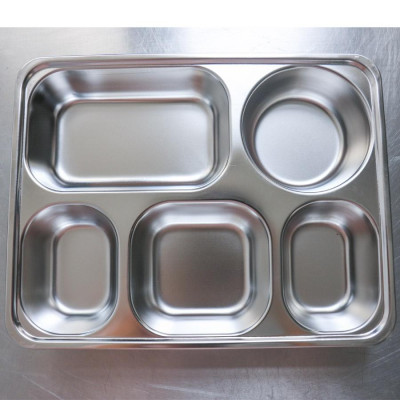 Khay Cơm 5 Ngăn Inox 201/304 Sâu Lòng Cao Cấp