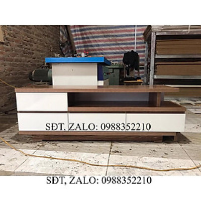 Kệ tivi thông Minh gỗ Min 1m4 rút ra 2m2