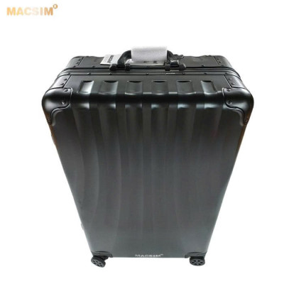 Vali du lịch cao cấp chất liệu hợp kim nhôm nguyên khối MS1307 nhãn hiệu Macsim màu đen cỡ 28inches