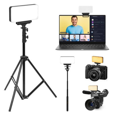 Đèn led RGB Z1 hỗ trợ ánh sáng quay, chụp ảnh có kèm phụ kiện gắn thiết bị - Hàng chính hãng