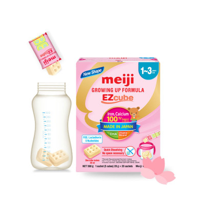 Sản phẩm dinh dưỡng công thức Meiji Growing up Formula Ezcube 560g (Dành cho trẻ từ 1-3 tuổi)