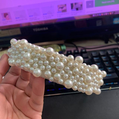 Băng đô hạt trai cài tóc cô dâu GiangPKC