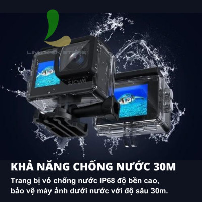 Camera hành trình Sjcam SJ4000 Dual Screen 4K - Máy quay hành động 2 màn hình quay liên tục lên đến 70 phút - Hàng nhập khẩu