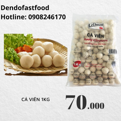 Cá Viên Ngon 100 viên Gói 1kg - Thương hiệu Lichuan