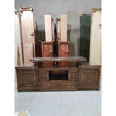 kệ tivi gỗ sồi 2 màu hương vàng ,óc chó 2m2