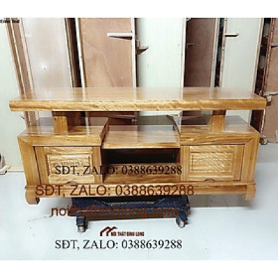 Kệ tivi gỗ hương xám 1.4m mẫu cân