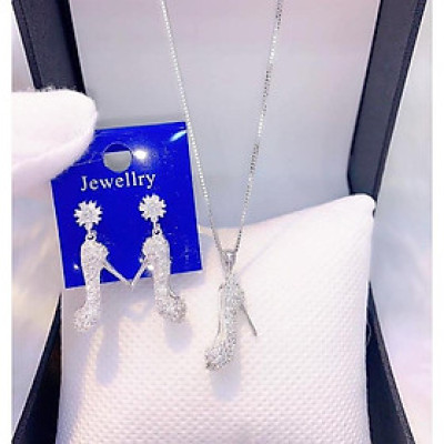 Bộ trang sức bạc hình guốc MS179