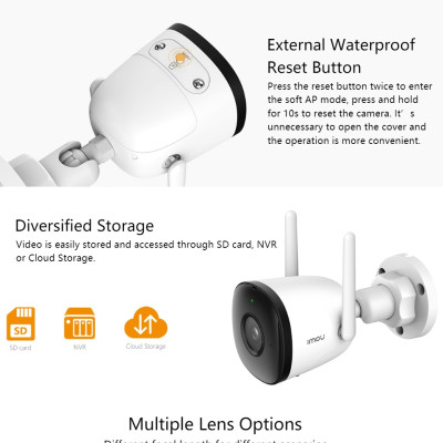 Camera thân Wifi ngoài trời Imou F22P-D - Hàng Chính Hãng